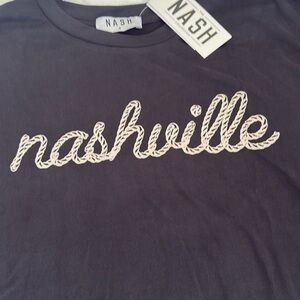 NWT NASH Original black‎ Nashville T-shirt size S polyester length 19 inches